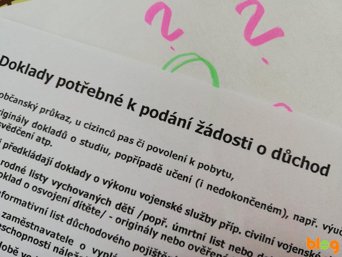 V zajetí žádostí a papírů - žádost o invalidní důchod